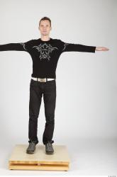 Whole Body Man T poses Casual Slim Studio photo references
